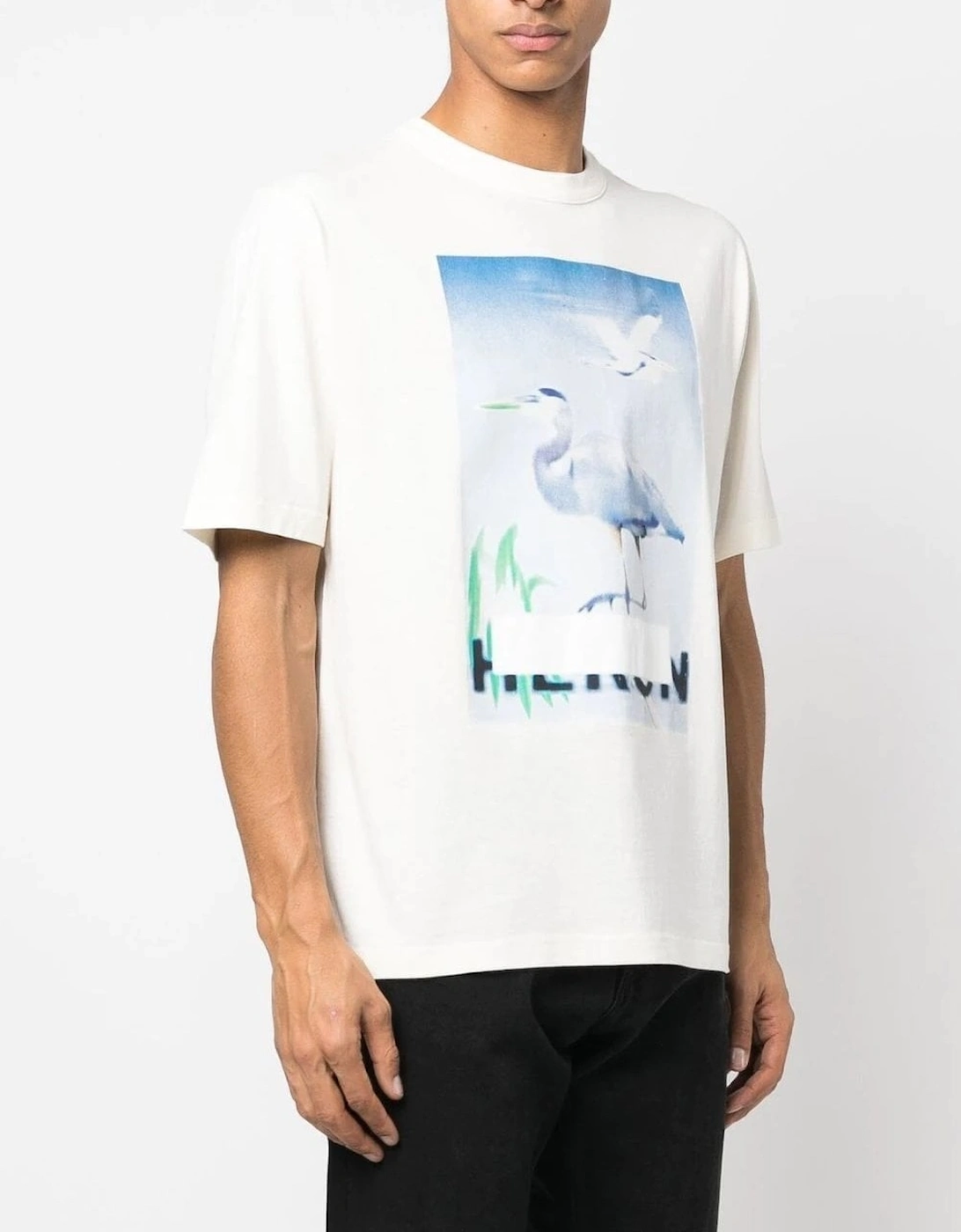 Censored Heron Printed T-Shirt in White