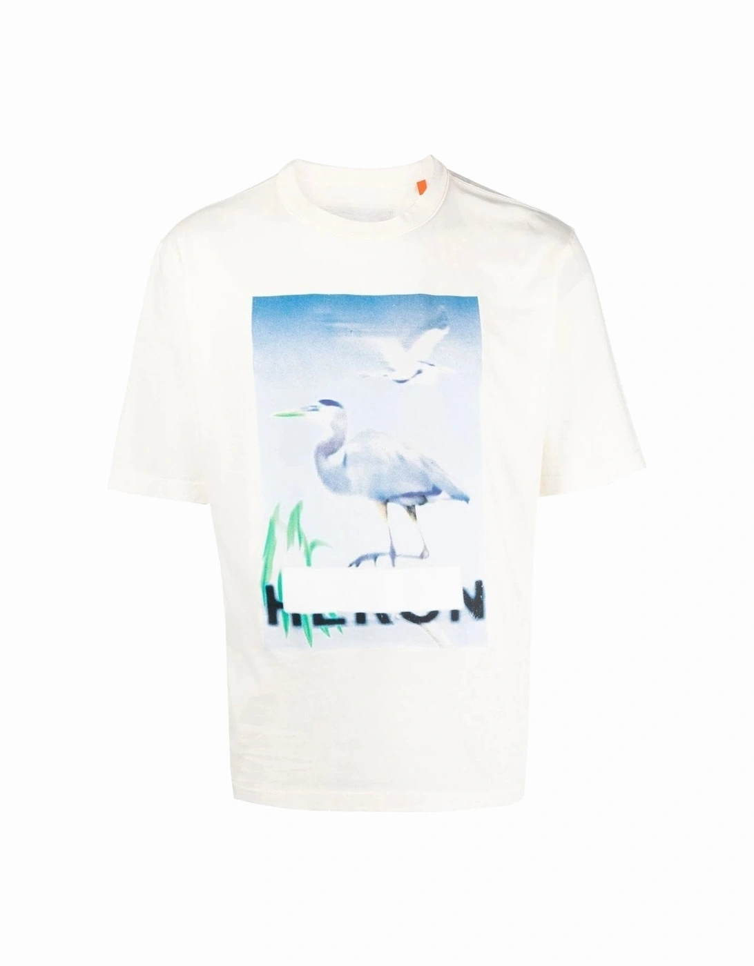 Censored Heron Printed T-Shirt in White, 6 of 5