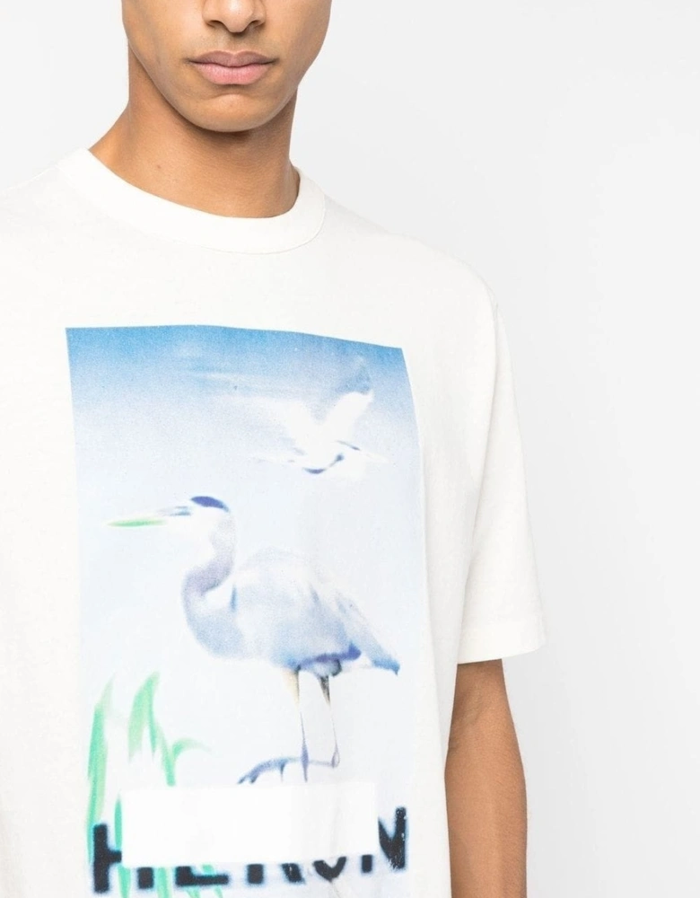 Censored Heron Printed T-Shirt in White