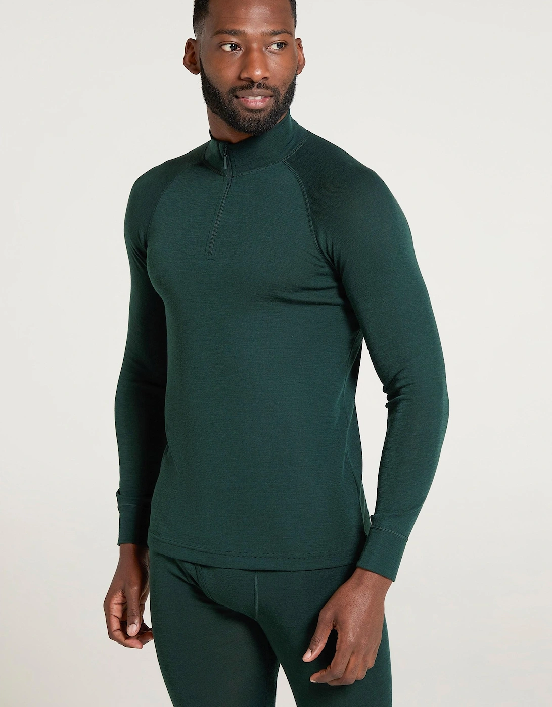 Mountain Warehouse Mens Merino II Base Layer Top - Green - Size: 4XL - Love the Sales