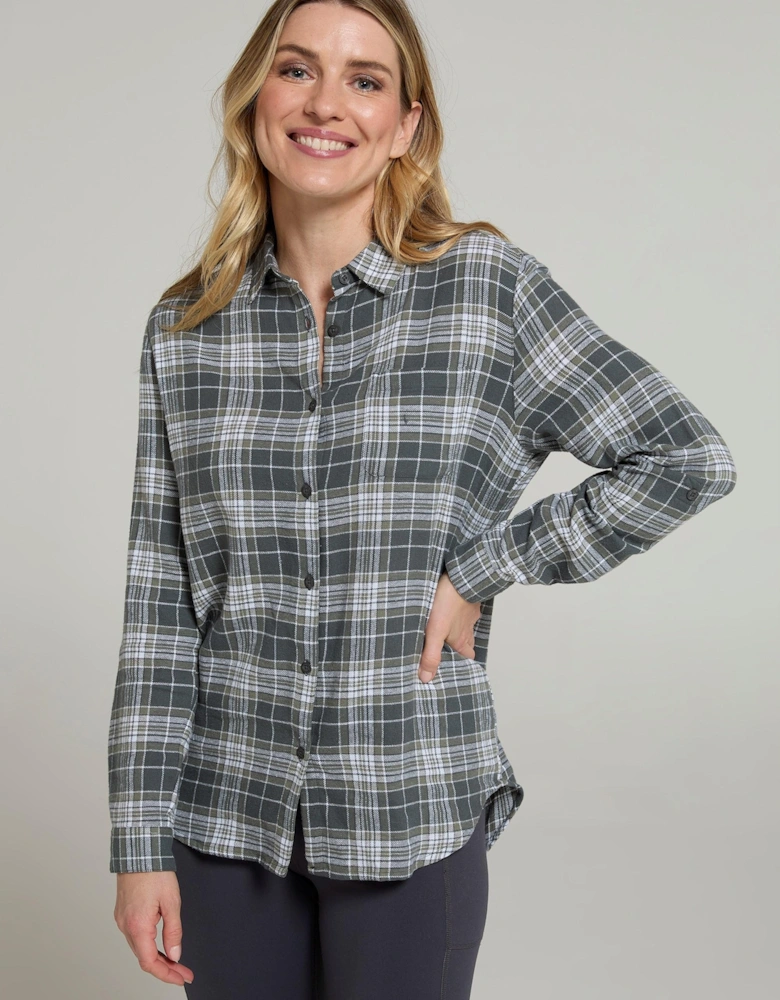 Womens/Ladies Balsam Brushed Flannel Longline Shirt