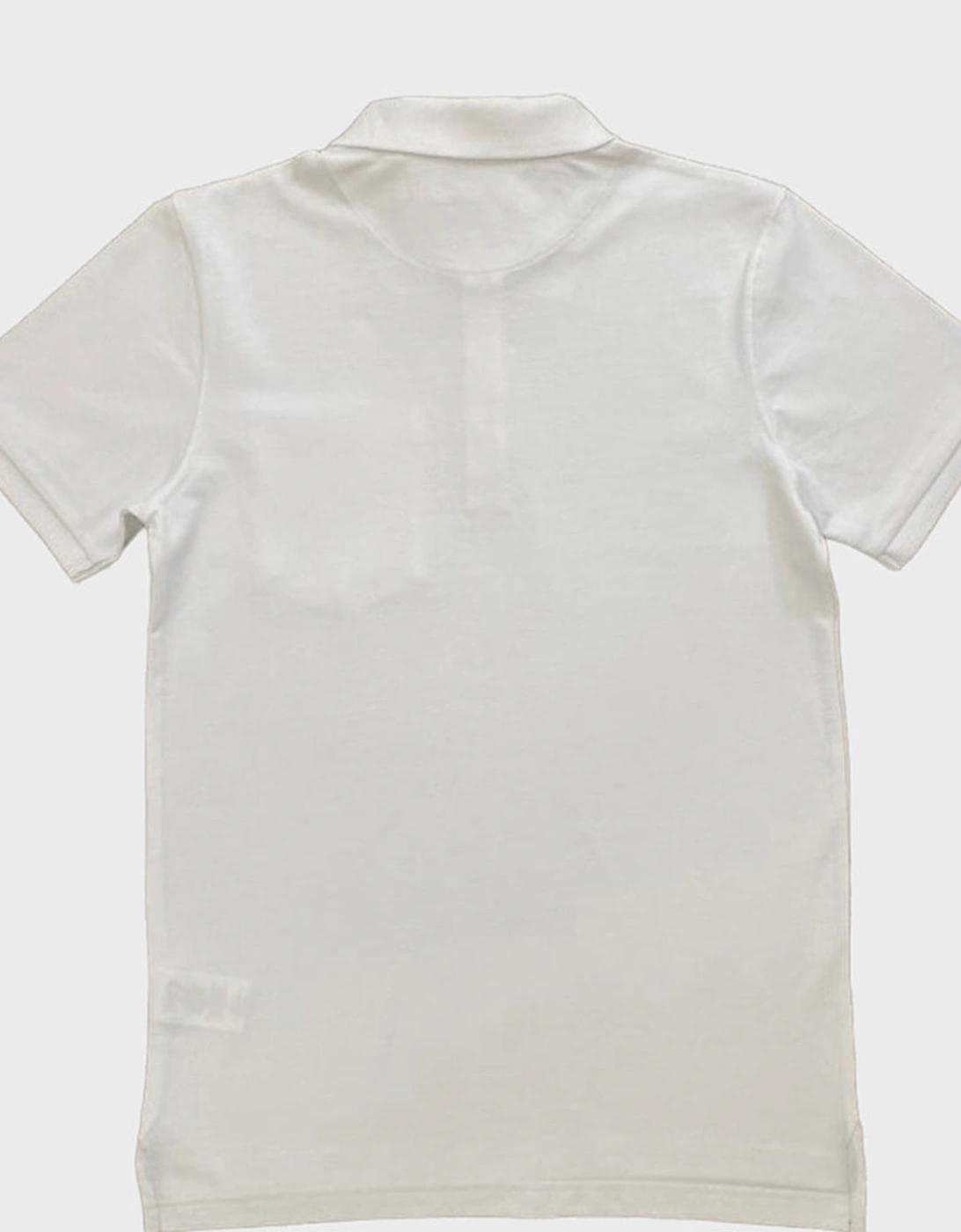 Boys Logo Pocket Polo White