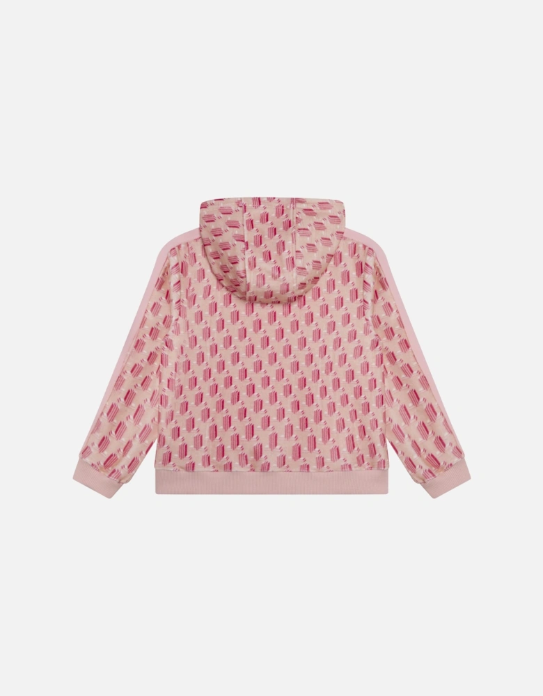 Girls All Over Print Hoodie Pink