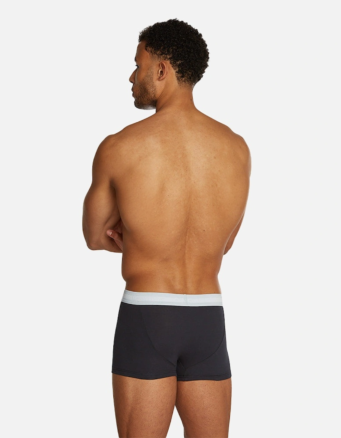 5-Pack Cotton Stretch Low-Rise Boxer Trunks, Black
