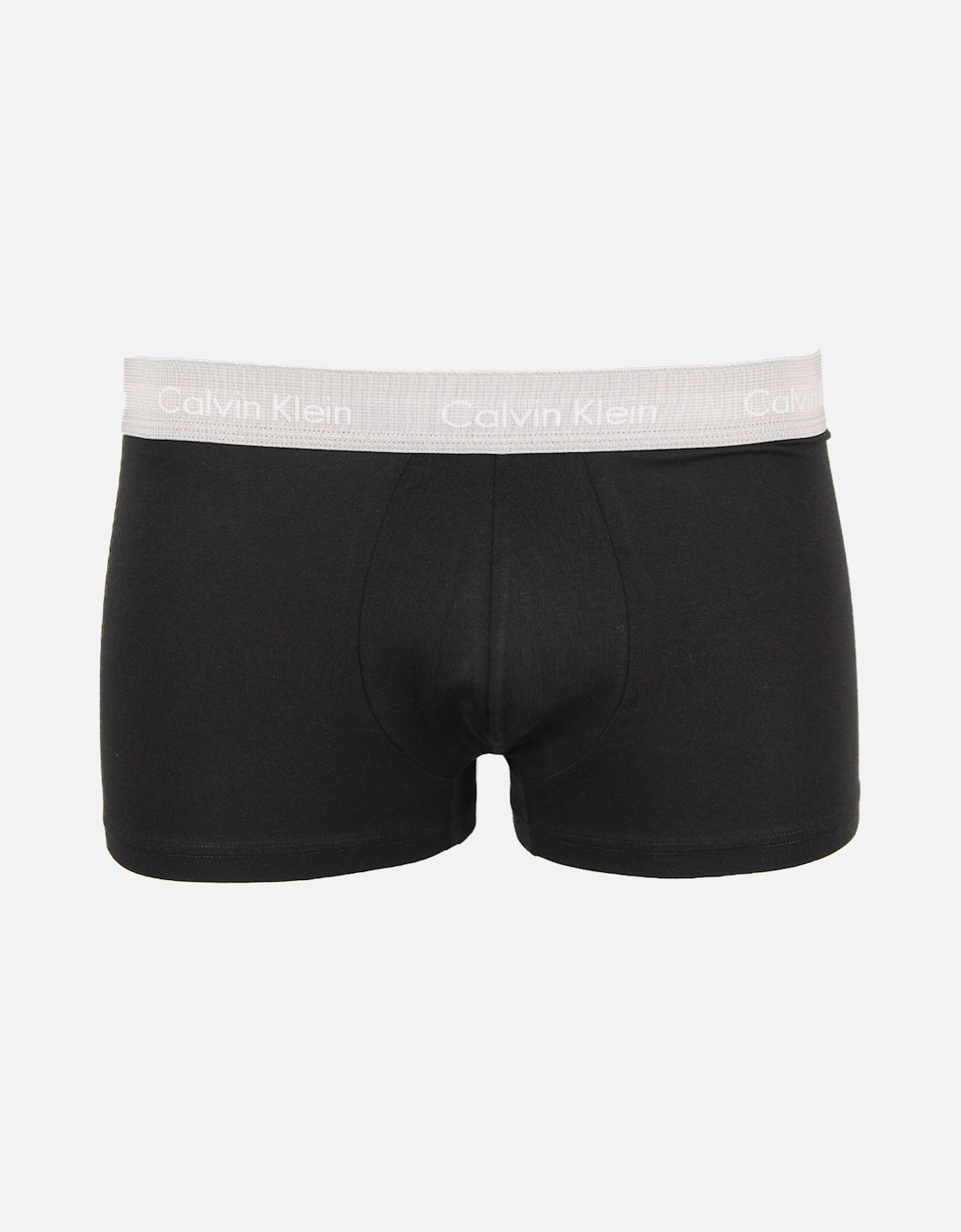 5-Pack Cotton Stretch Low-Rise Boxer Trunks, Black