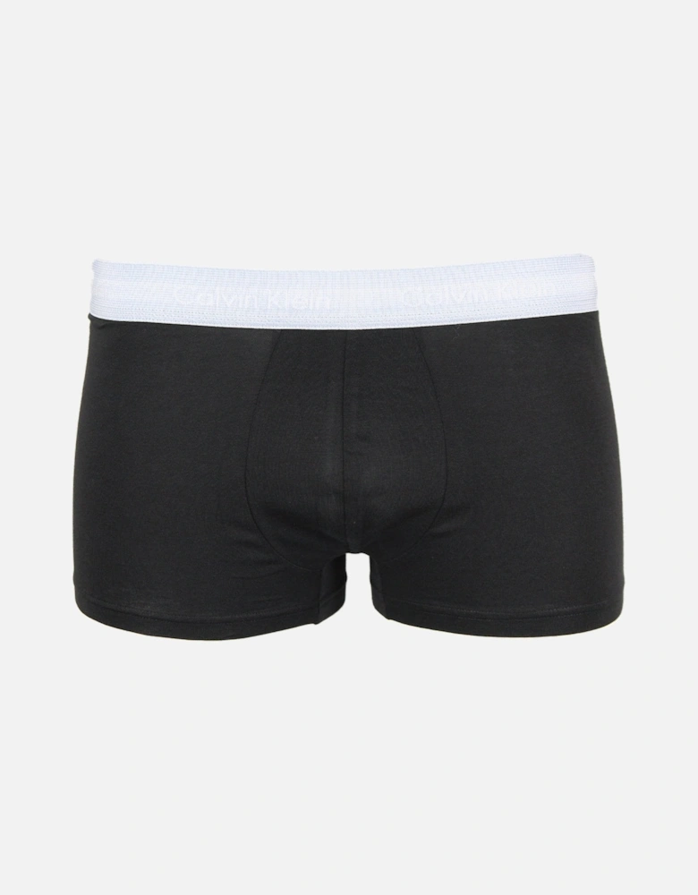 5-Pack Cotton Stretch Low-Rise Boxer Trunks, Black