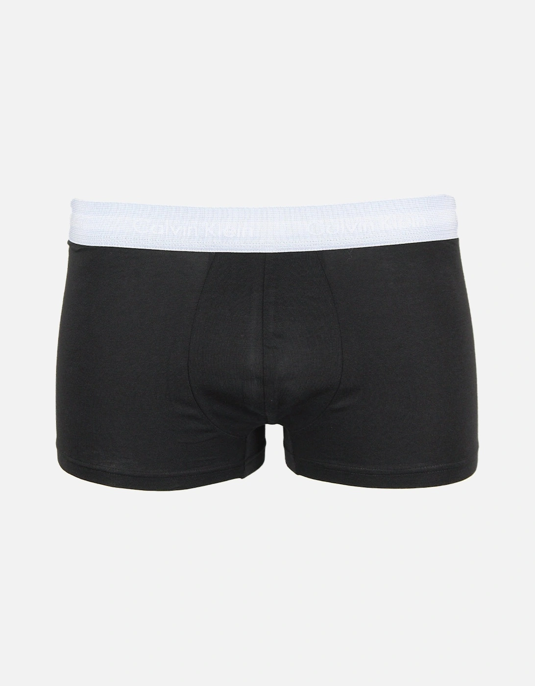 5-Pack Cotton Stretch Low-Rise Boxer Trunks, Black