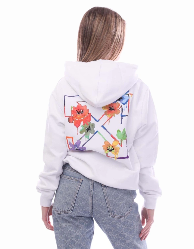 Floral Embroidered Arrow Regular Hoodie