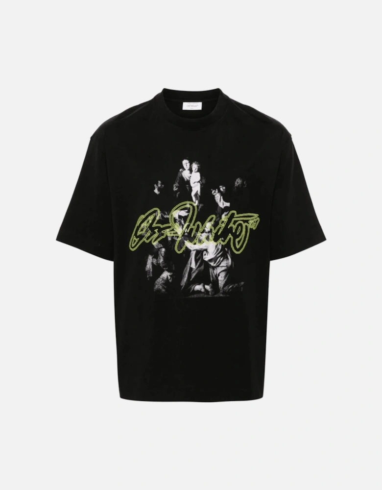 Script Mary Logo Black T-Shirt