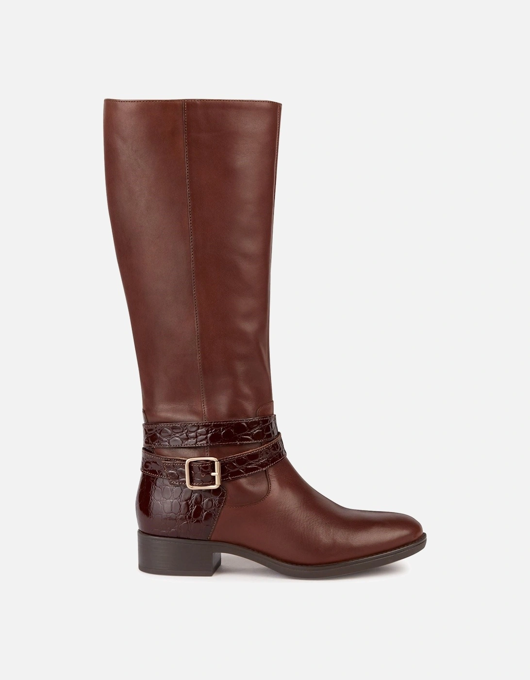 D Felicity Leather Women's Brown Boots