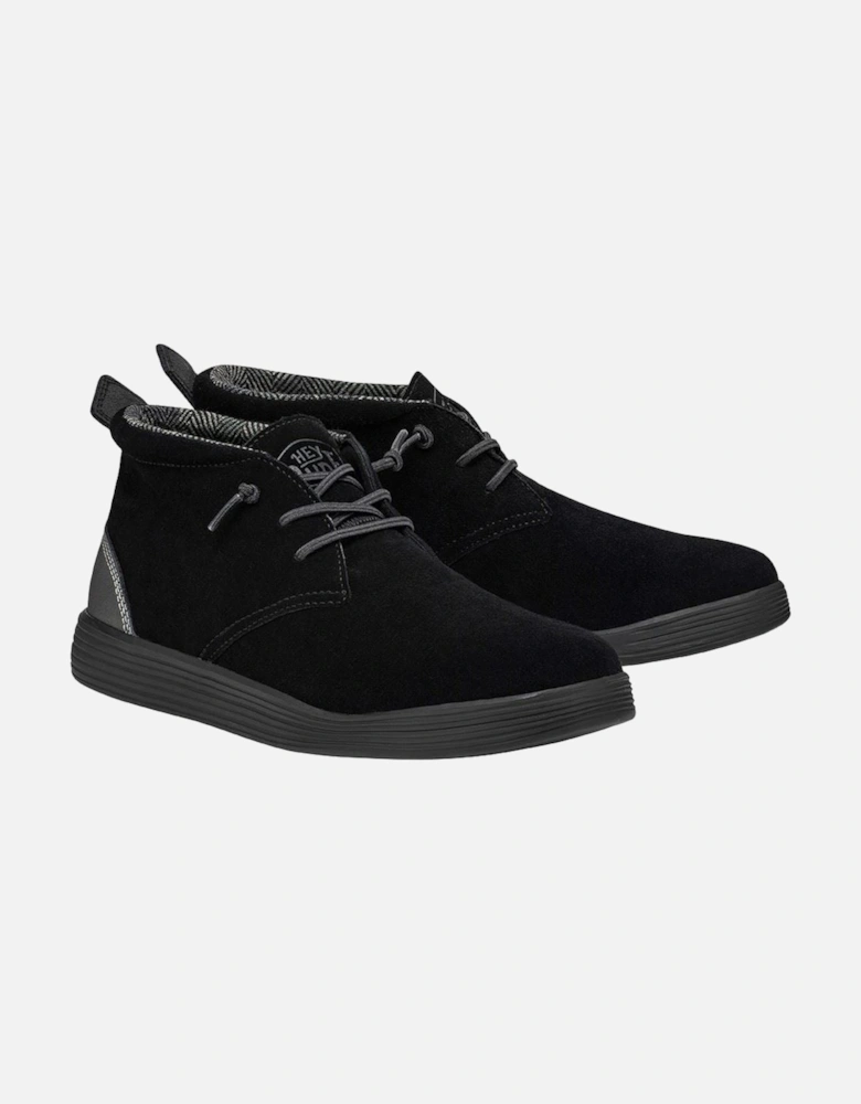 HEYDUDE model Jo Boot Unisex in Jet Black