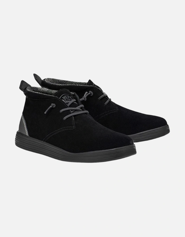 HEYDUDE model Jo Boot Unisex in Jet Black