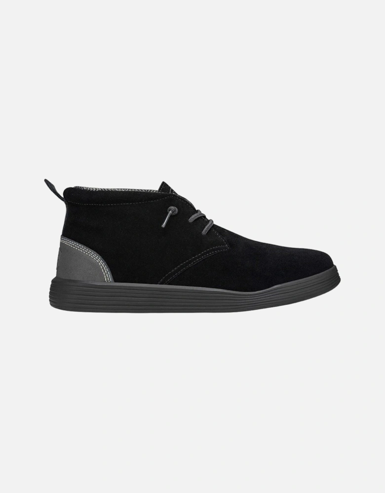 HEYDUDE model Jo Boot Unisex in Jet Black