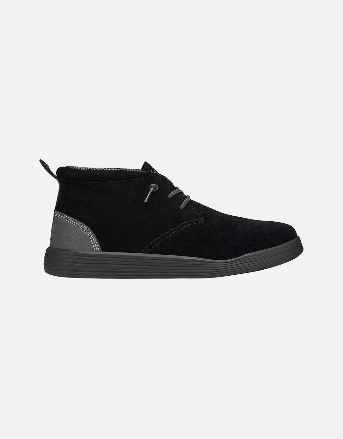 HEYDUDE model Jo Boot Unisex in Jet Black