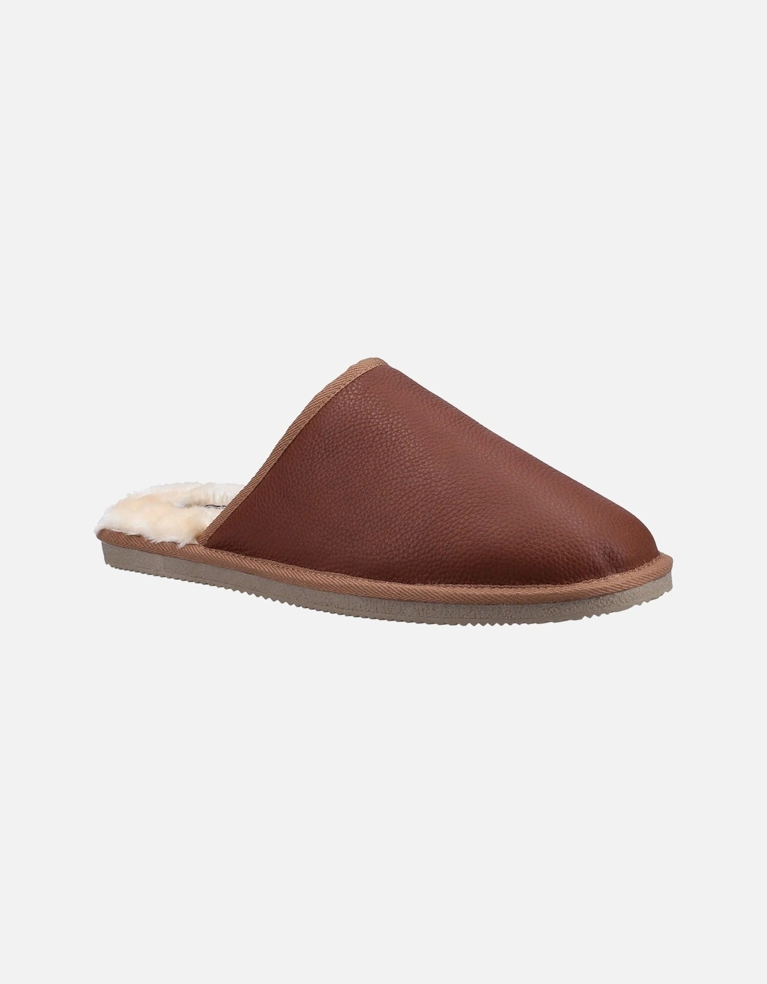 model Coady Leather Slipper Male in Tan, 5 of 4