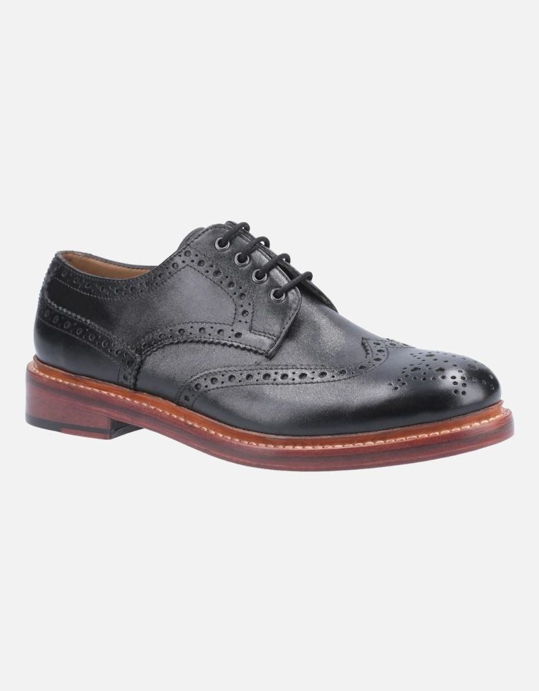 Quenington Leather Men's Black Lace-Up Shoes