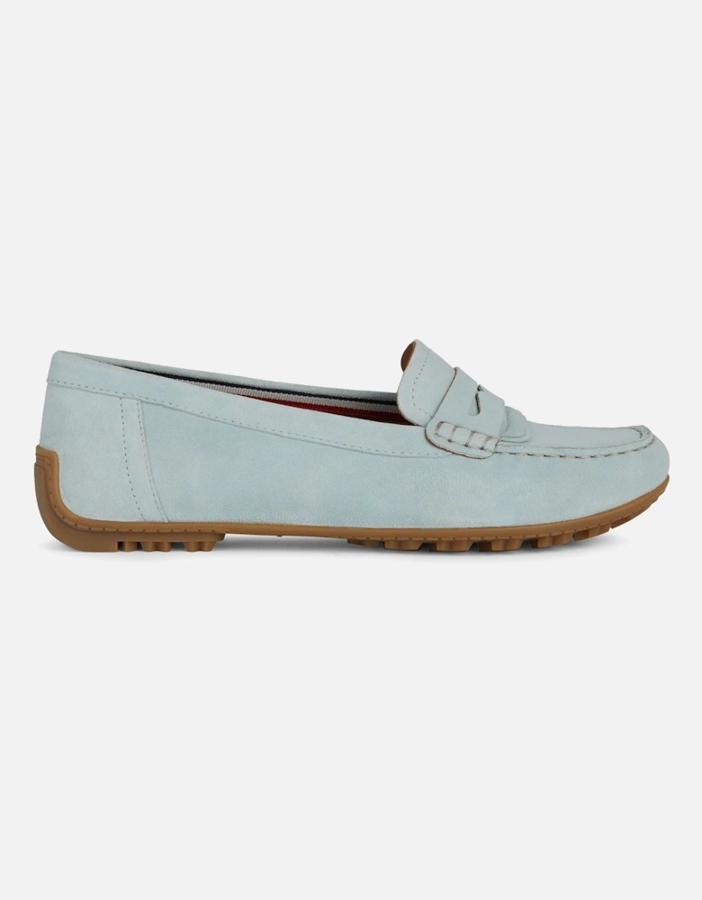 D Kosmopolis Suede Women's Light Blue Moccasins Shoes