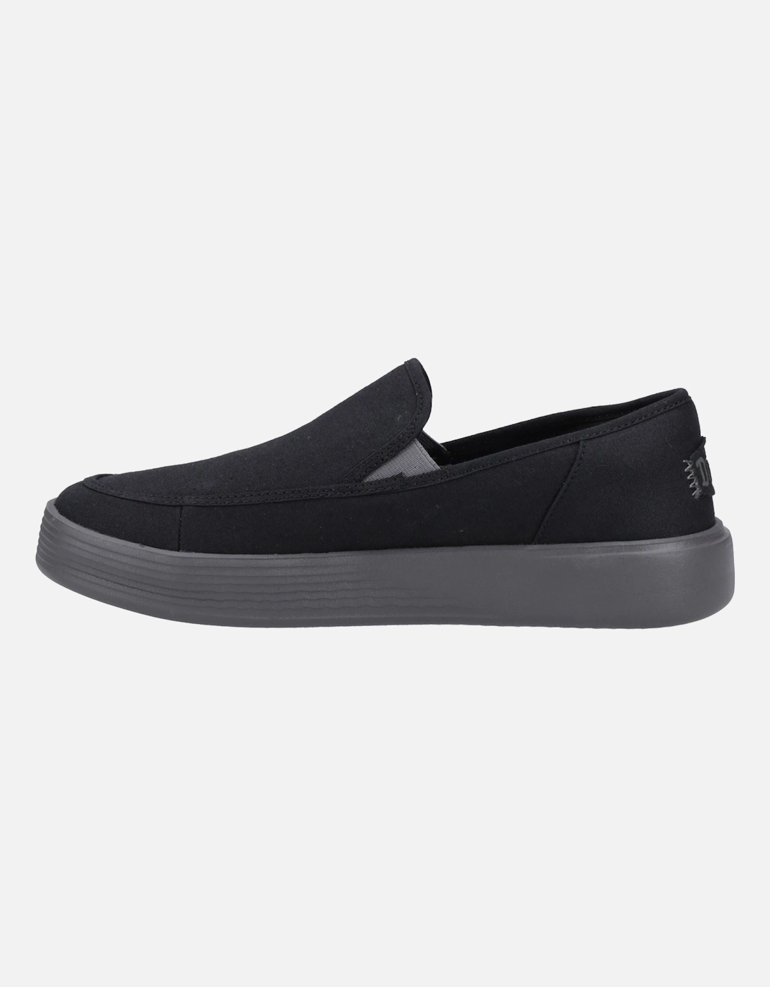 HEYDUDE Sunapee Canvas 100% Cotton Men's Black/Charcoal Loafers