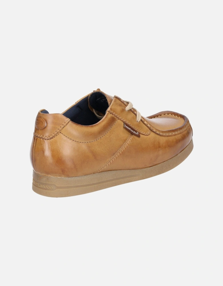 London Event Leather Men's Tan Lace-Up Shoes