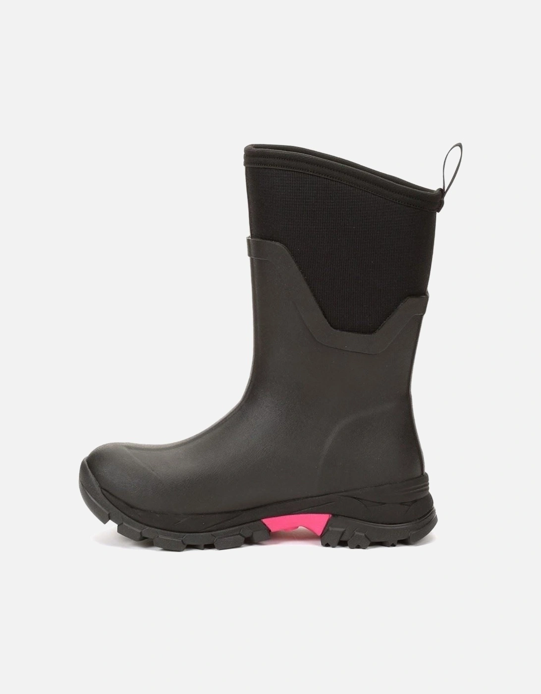 Muck Boots Arctic Ice Mid AGAT Rubber Black/Hot Pink Wellington Boots