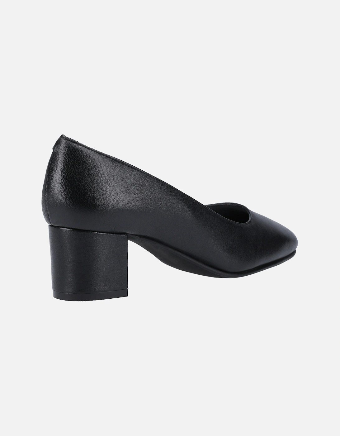 Anna Wide Leather Women's Black Heels