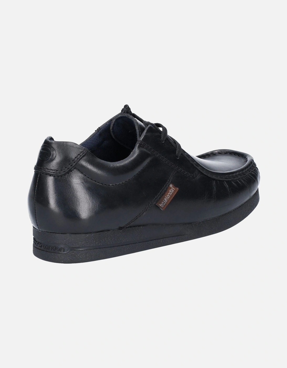 London Event Leather Men's Black Lace-Up Shoes