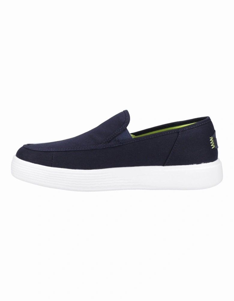 HEYDUDE model Sunapee Canvas Shoe Male in Navy/White