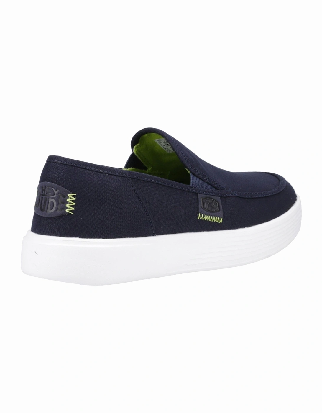 HEYDUDE Sunapee Canvas 100% Cotton Men's Navy/White Loafers