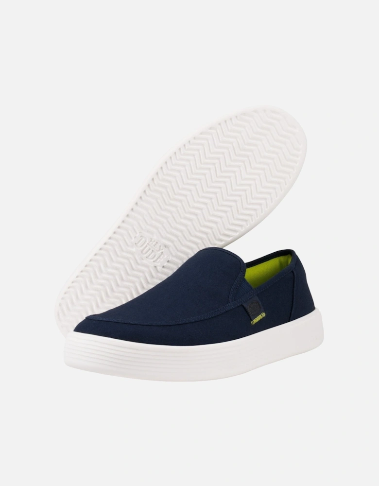 HEYDUDE model Sunapee Canvas Shoe Male in Navy/White