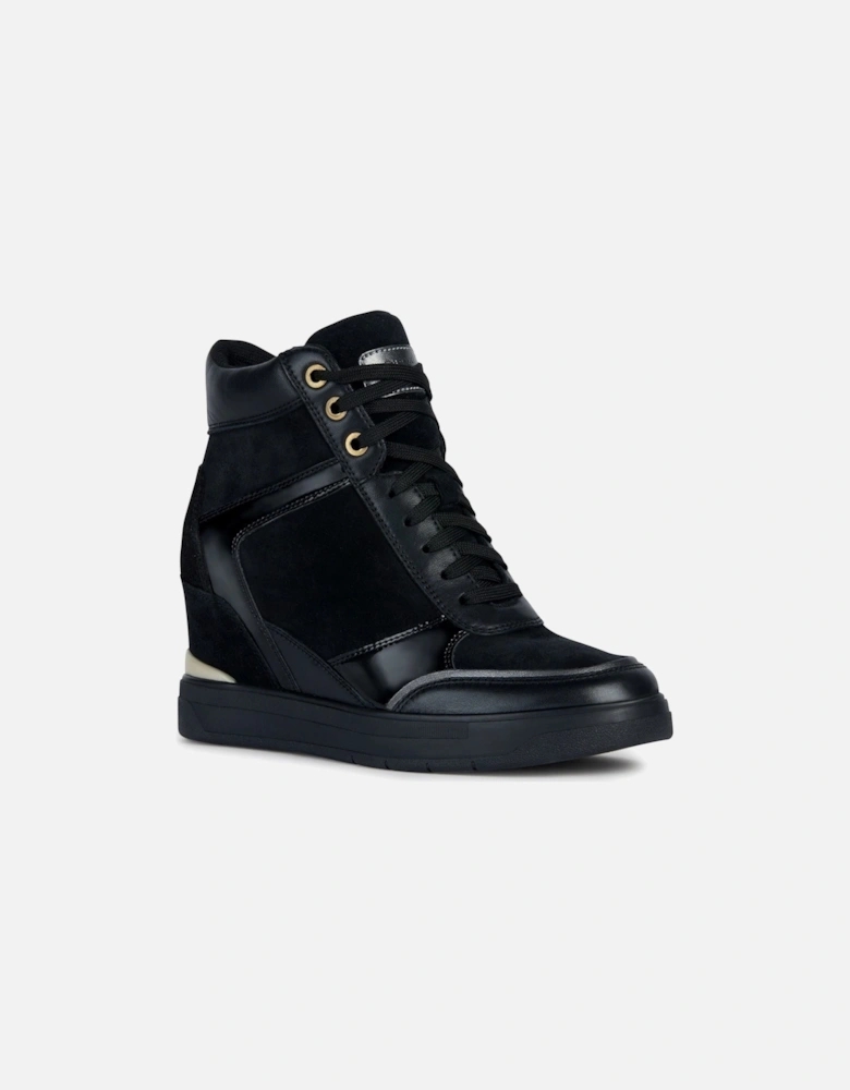 D Maurica Leather Women's Black Trainers