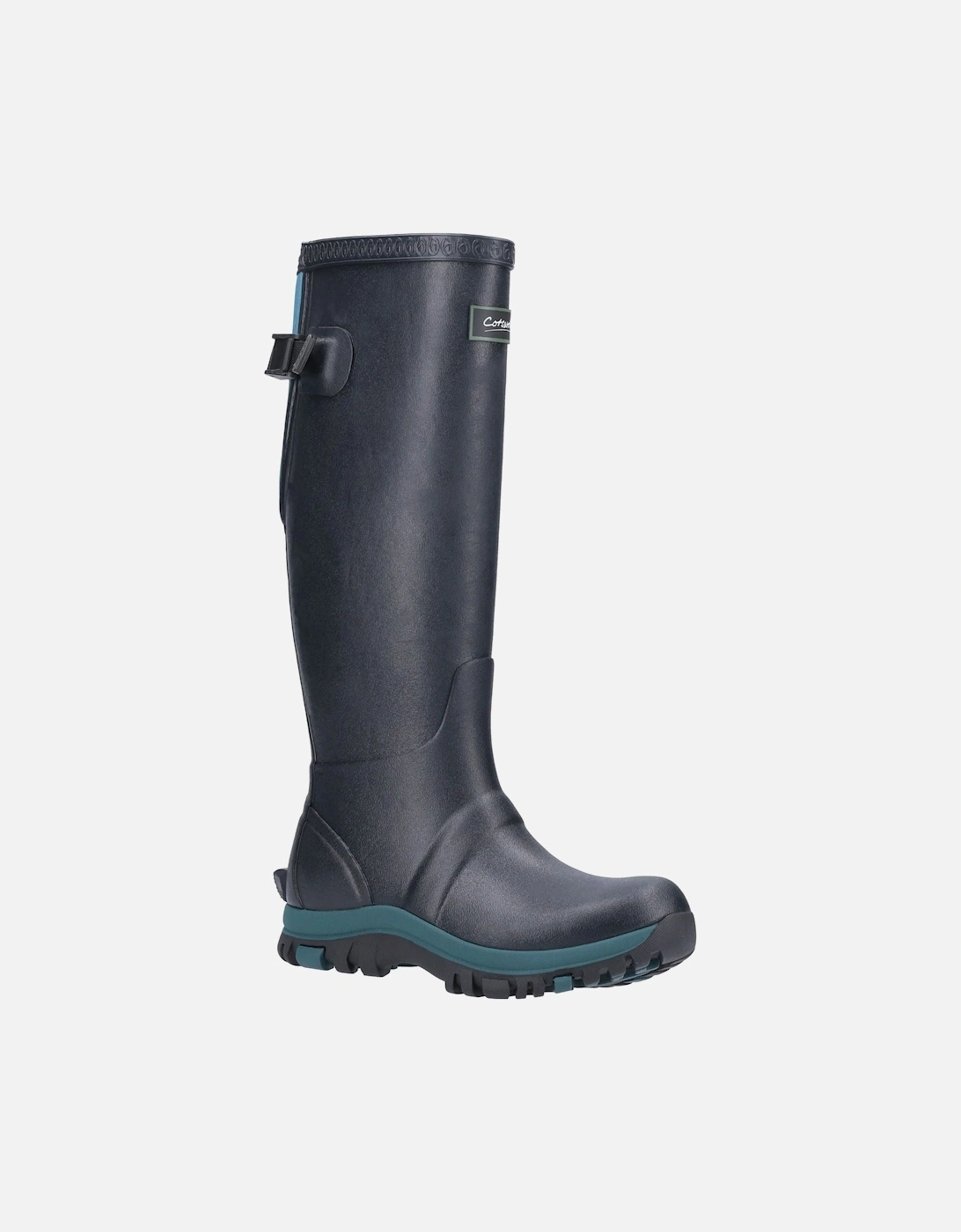 Realm Rubber Navy/Teal Wellington Boots, 9 of 8