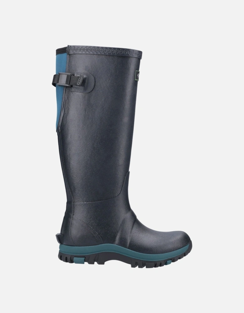 Realm Rubber Navy/Teal Wellington Boots