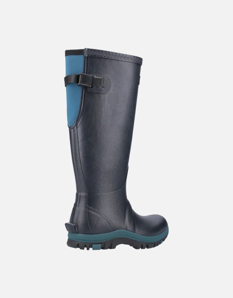 Realm Rubber Navy/Teal Wellington Boots