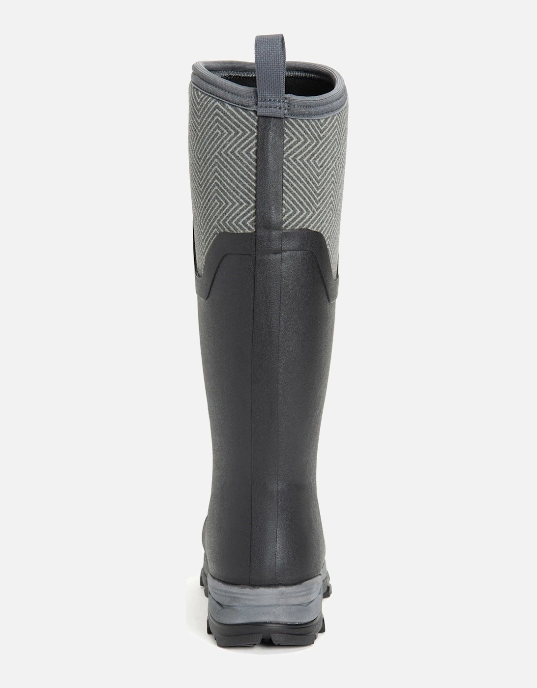 Muck Boots model Arctic Ice Tall Wellingtons Female in Black/Grey Geometric