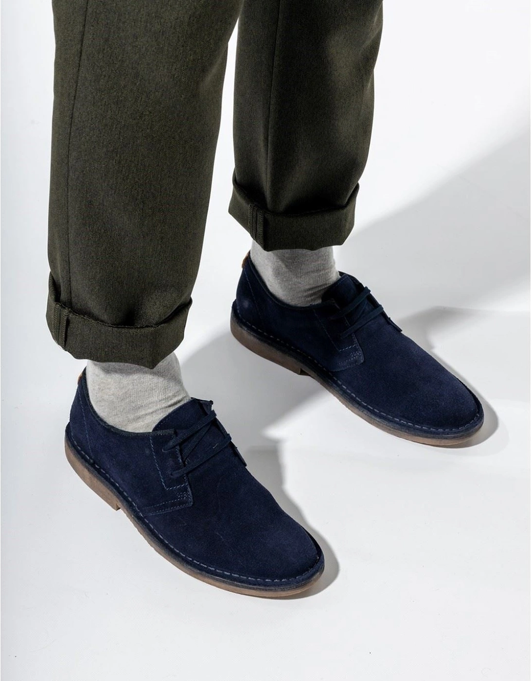 Scout Suede Men's Navy Lace-Up Shoes