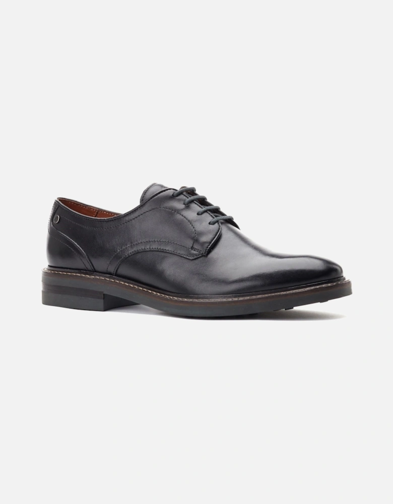 London Mawley Leather Men's Black Oxford Shoes