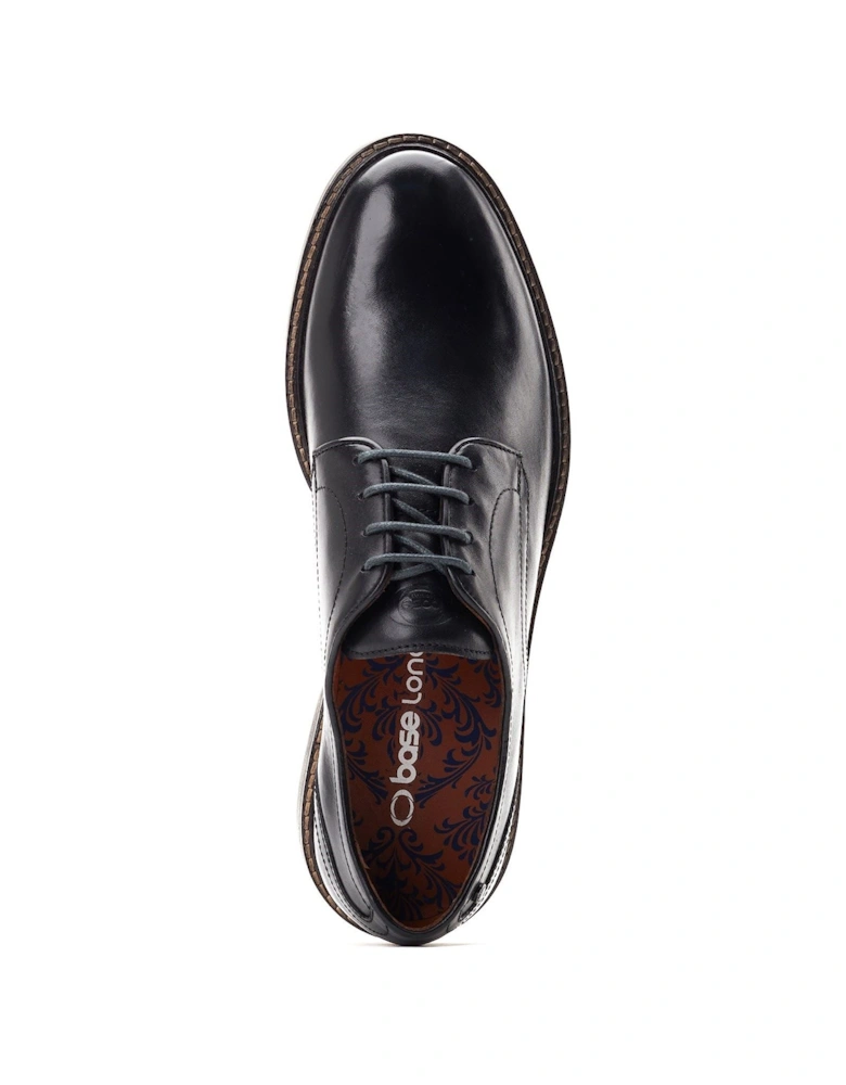 London Mawley Leather Men's Black Oxford Shoes