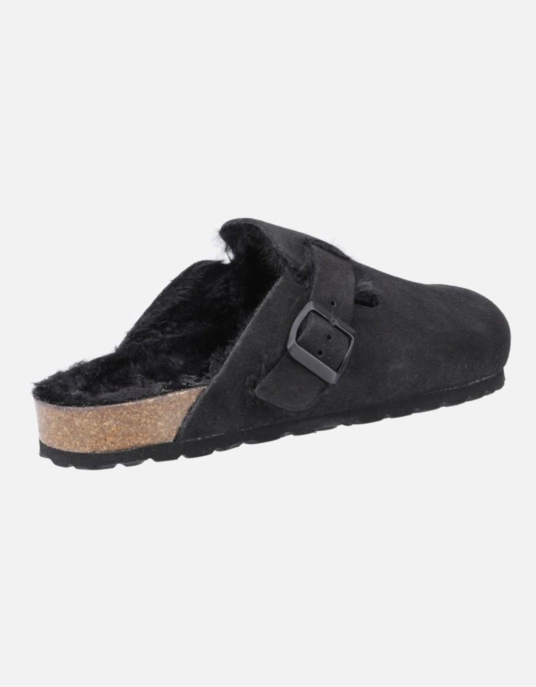 Jade Leather Women's Black Slippers