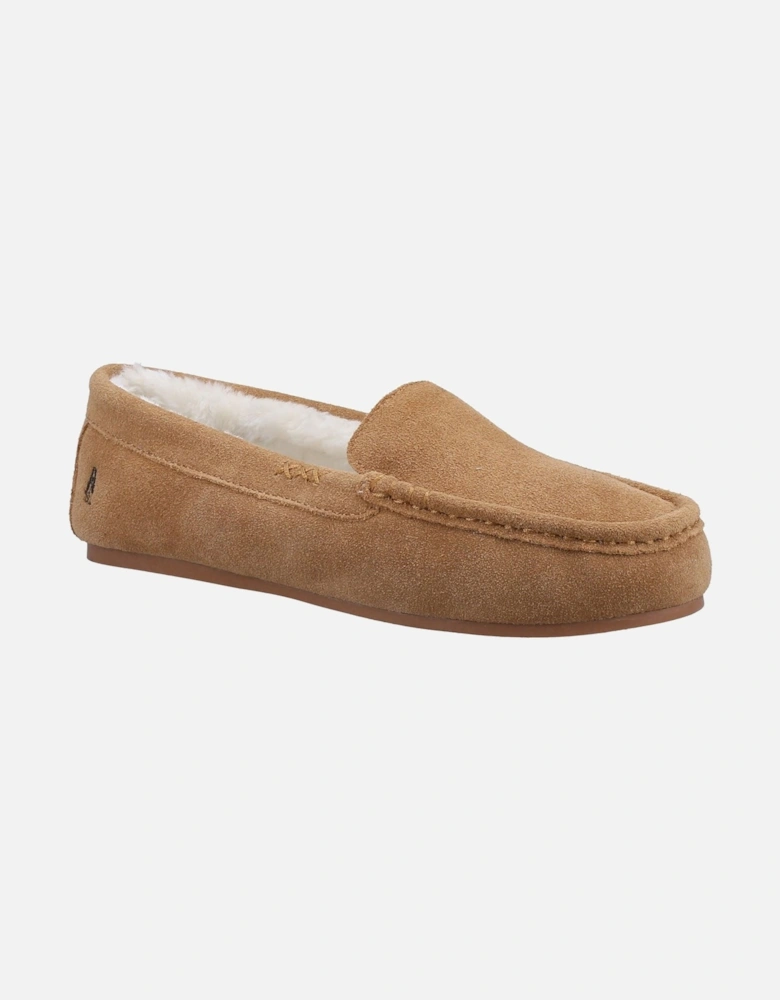 Annie Mocassin Suede Women's Tan Slippers