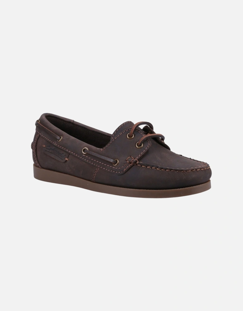 Waterlane Leather Women's Brown Boat Shoes