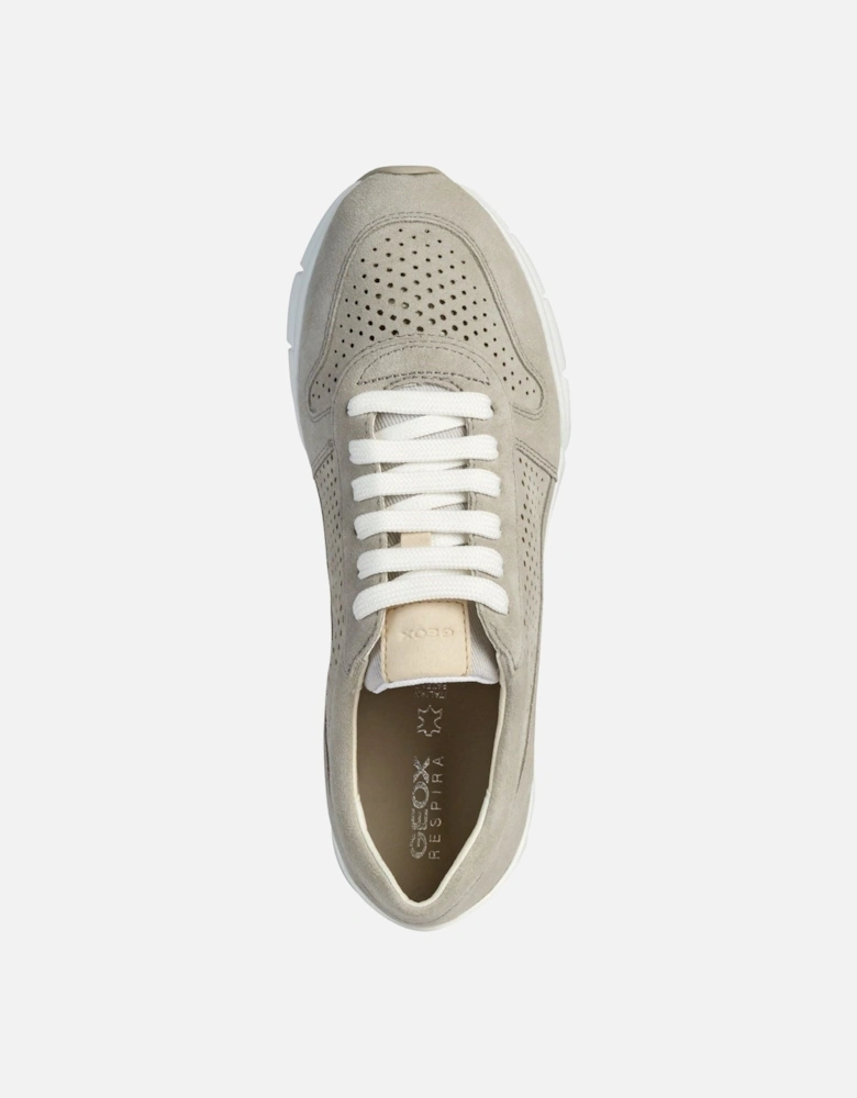 D Sukie B Leather Women's Light Grey Trainers