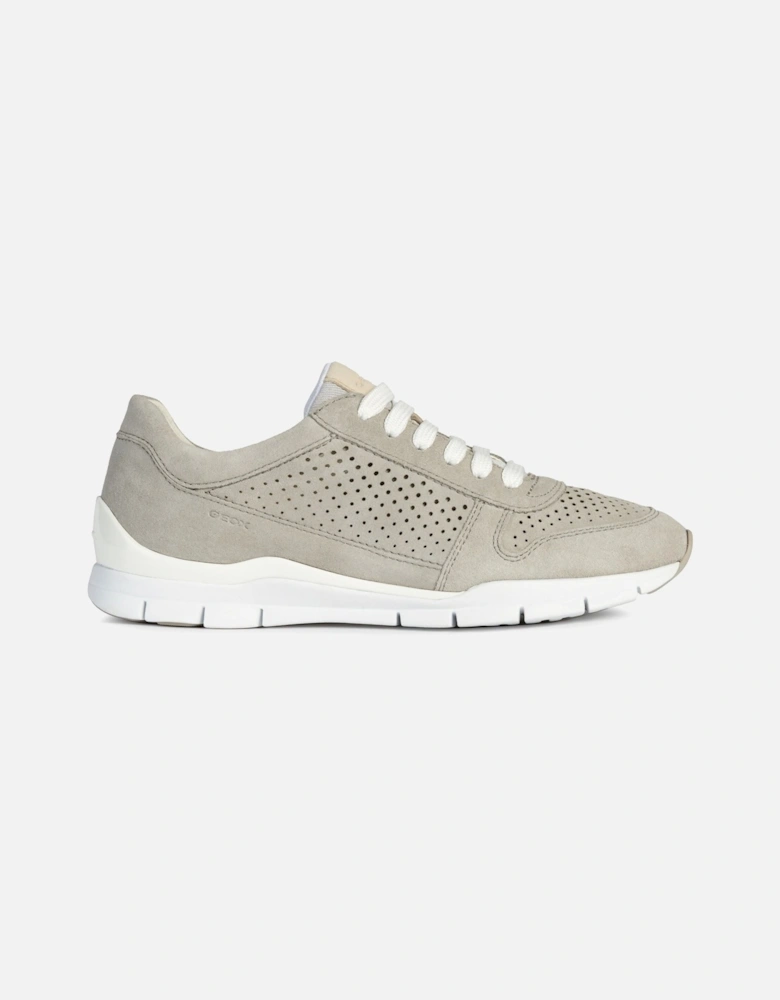 D Sukie B Leather Women's Light Grey Trainers