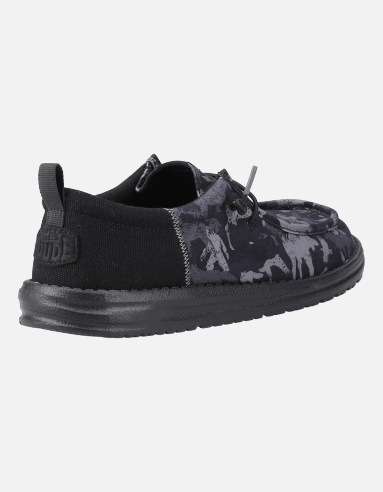 HEYDUDE model Wally Funk Hunt Camo Shoes Male in Black