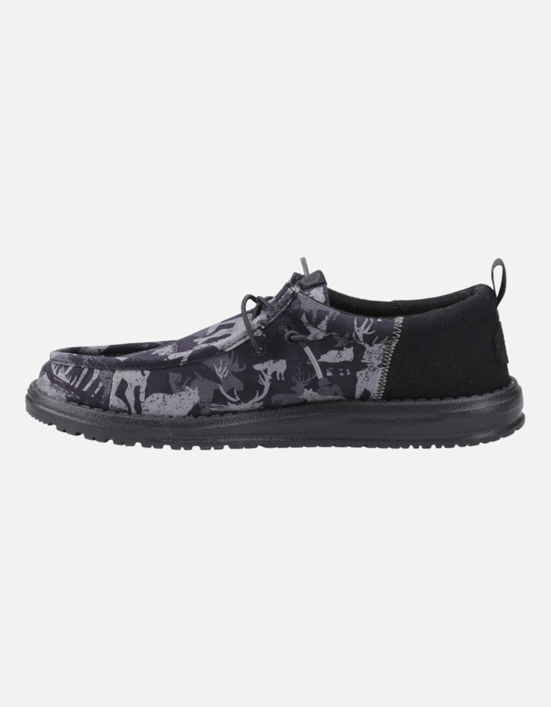 HEYDUDE model Wally Funk Hunt Camo Shoes Male in Black