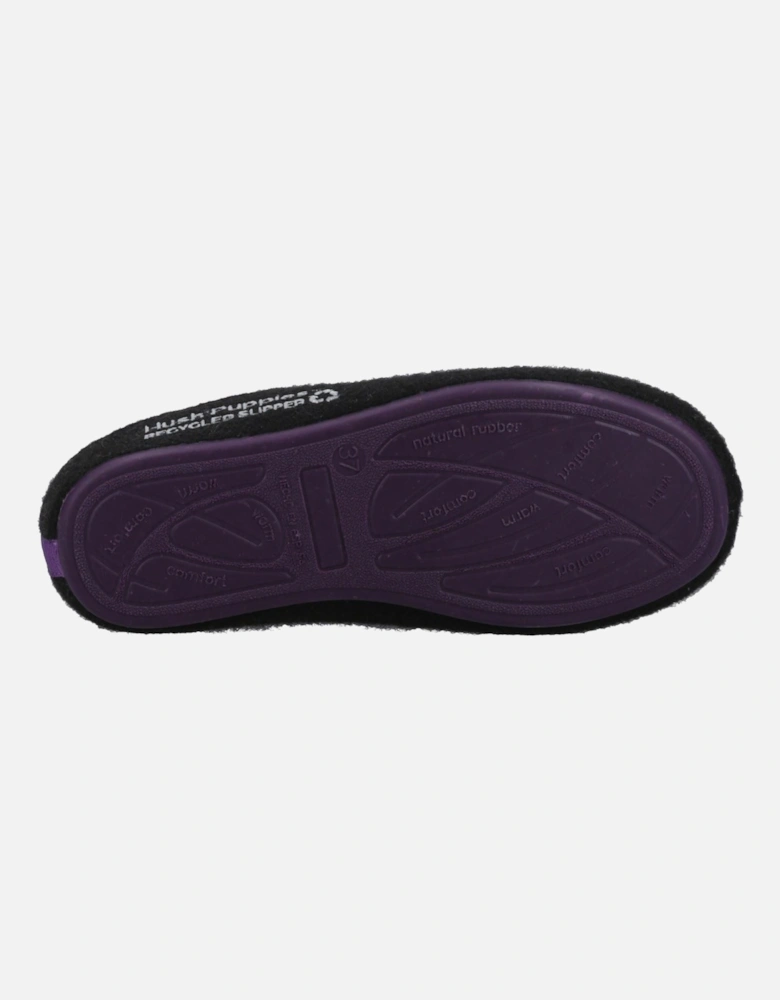 The Good 90% Recycled RPET Polyester Women's Black Slippers