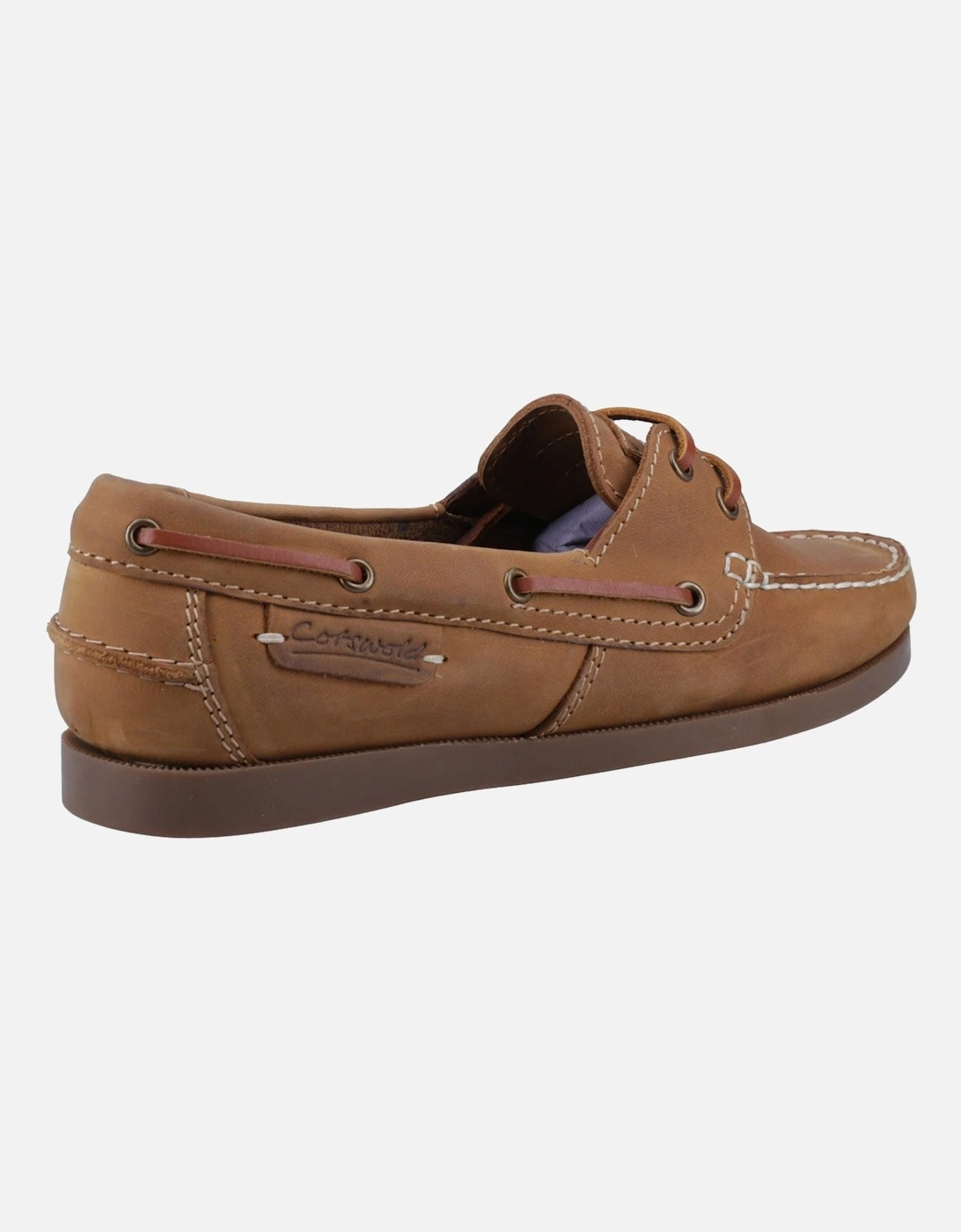 Waterlane Leather Women's Camel Boat Shoes