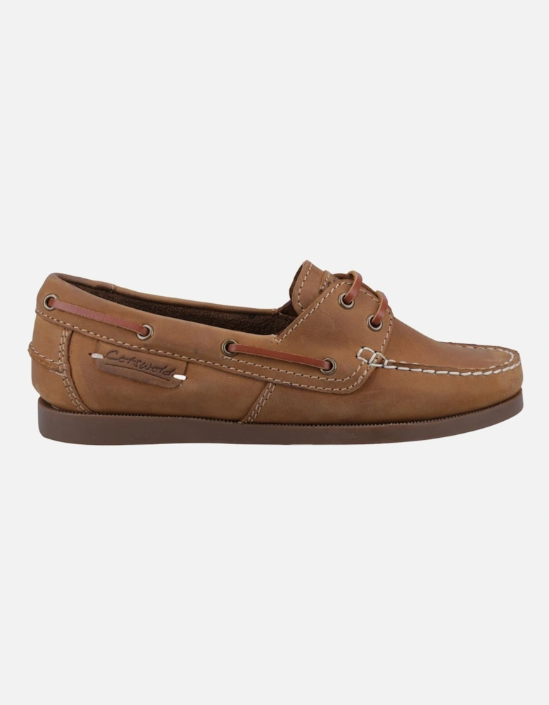 Waterlane Leather Women's Camel Boat Shoes