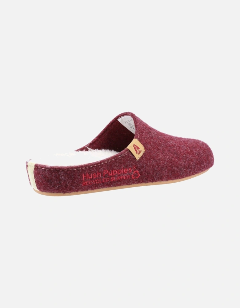 The Good 90% Recycled RPET Polyester Women's Burgundy Slippers