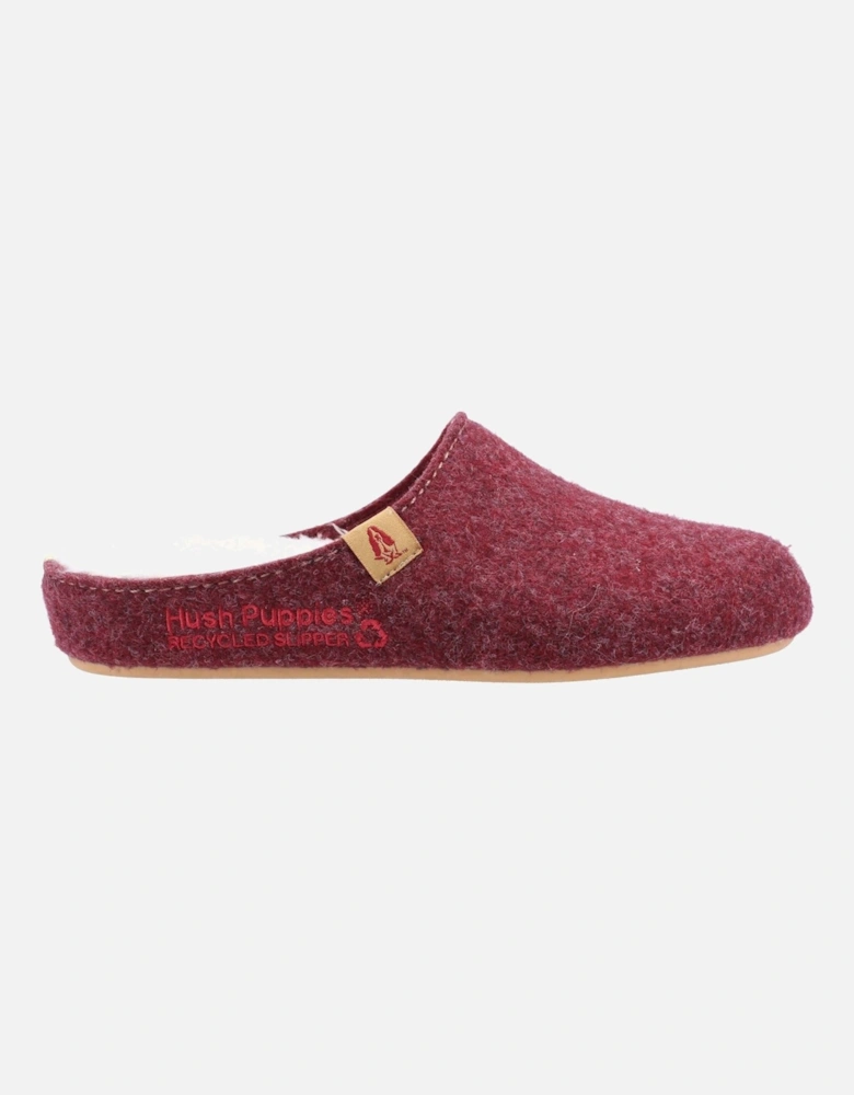 The Good 90% Recycled RPET Polyester Women's Burgundy Slippers