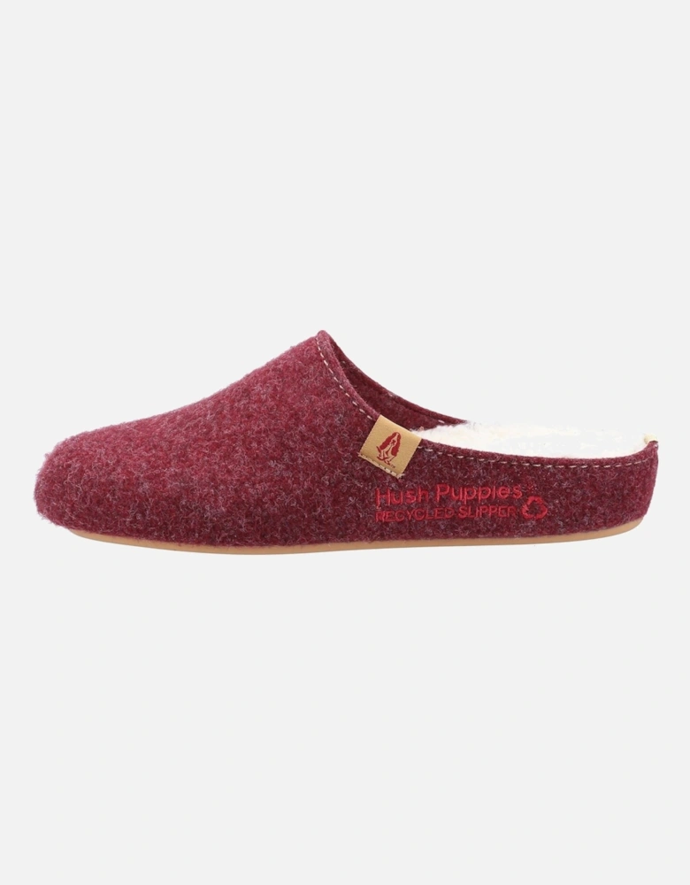 The Good 90% Recycled RPET Polyester Women's Burgundy Slippers